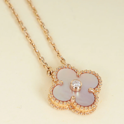 Van Cleef & Arpels Vintage Alhambra Lapis Lazuli Diamond 18K Yellow Gold Necklace