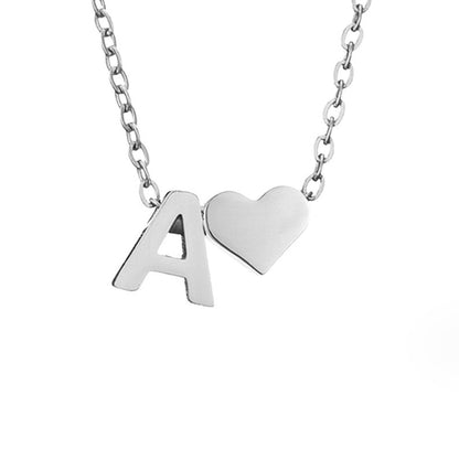 Forever Love & Letter Silver Necklace