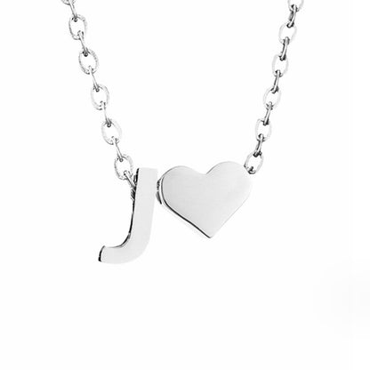 Forever Love & Letter Silver Necklace