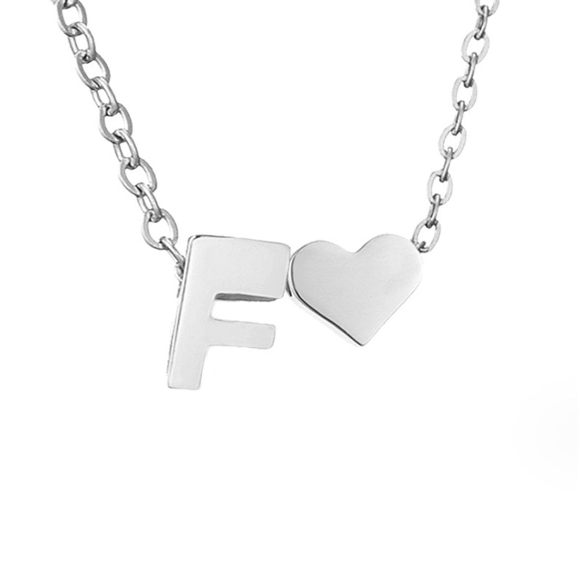 Forever Love & Letter Silver Necklace