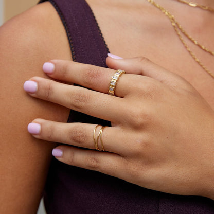 Gigi Square Crystal Ring