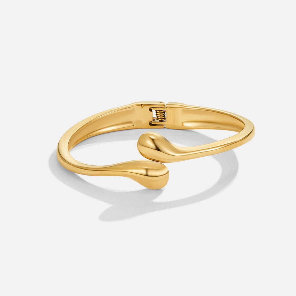 Gold Teardrop Bangle