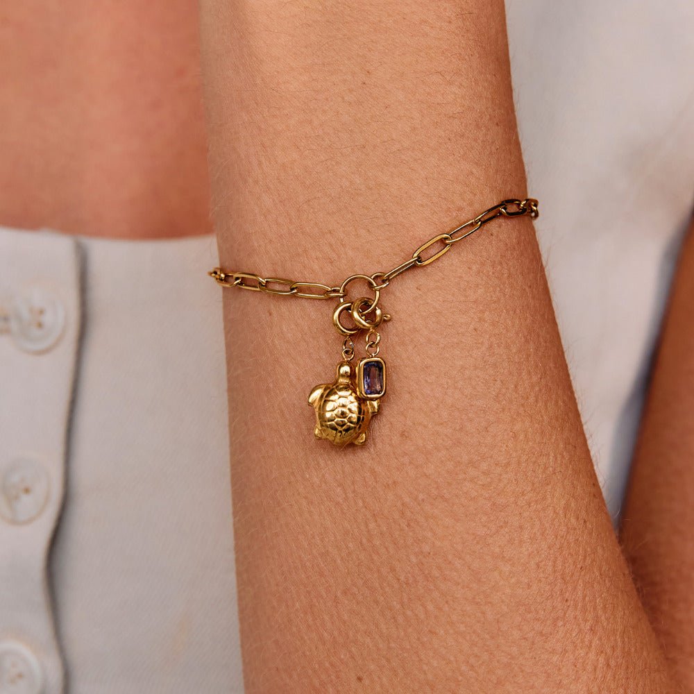 Golden Turtle Charm