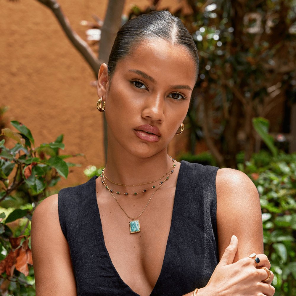 Green Amazonite Pendant Necklace