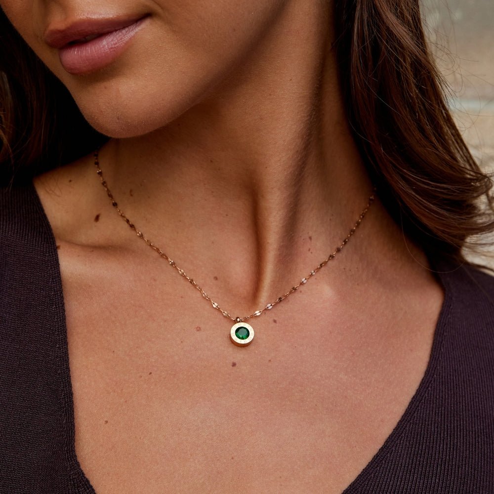 Green Crystal Athena Necklace