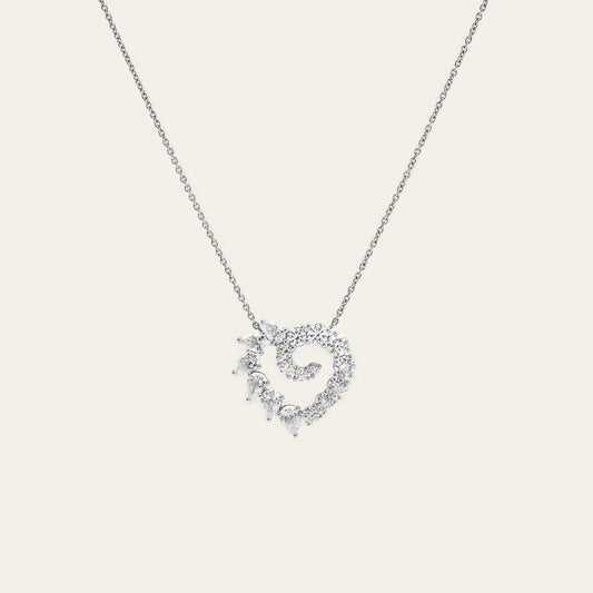 Harry Winston Garland Large Heart Diamond Pendant