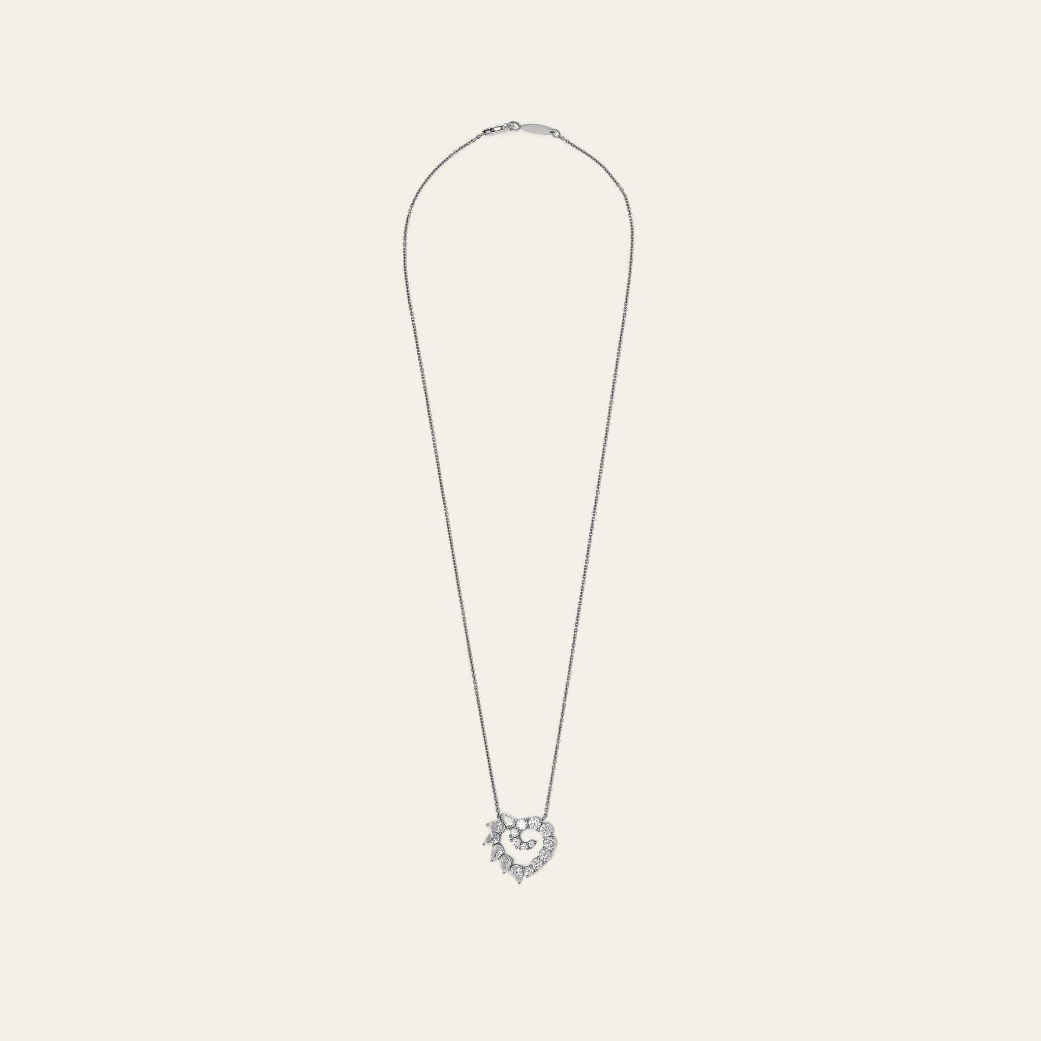 Harry Winston Garland Large Heart Diamond Pendant