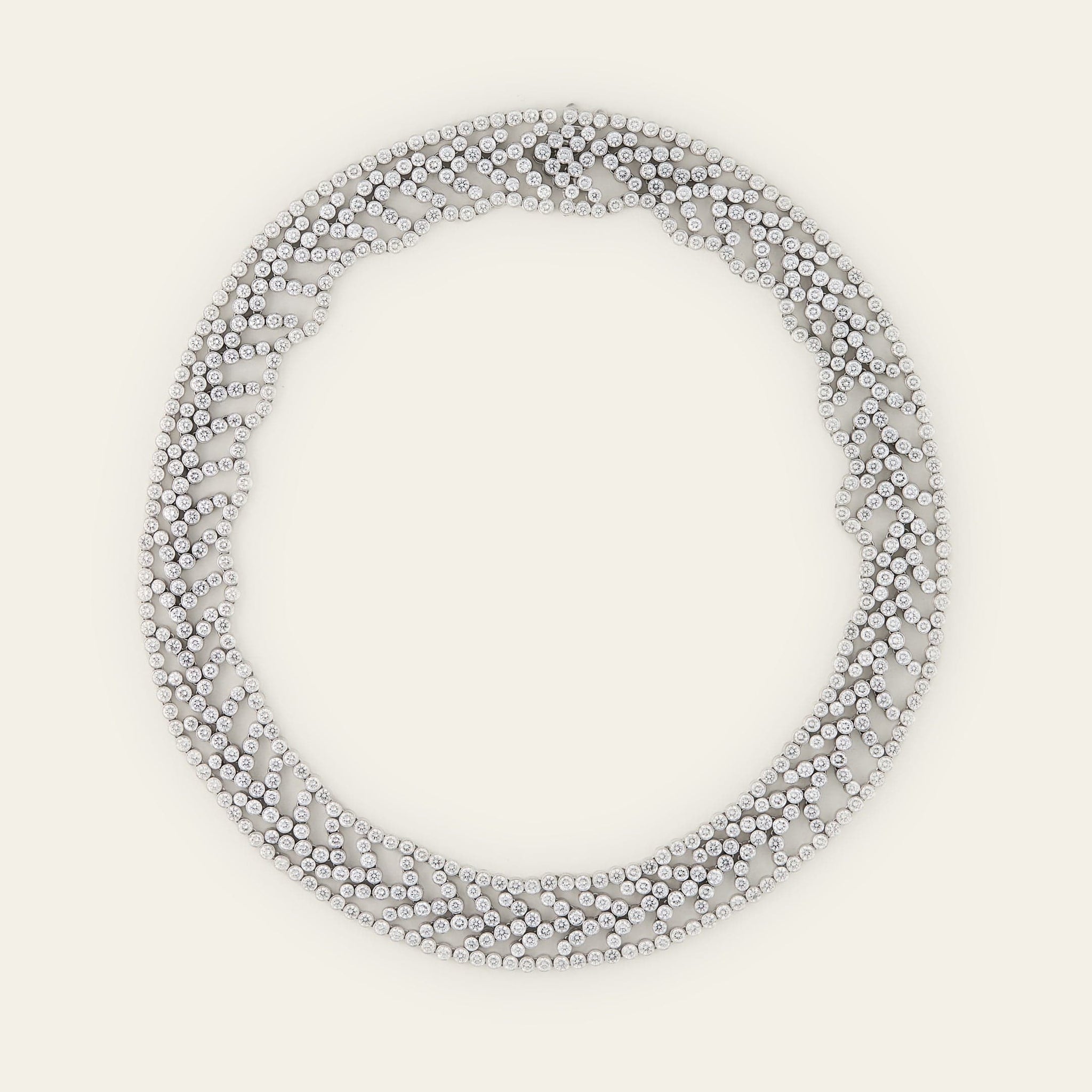 Tiffany & Co. Chevron Motif Diamond Necklace
