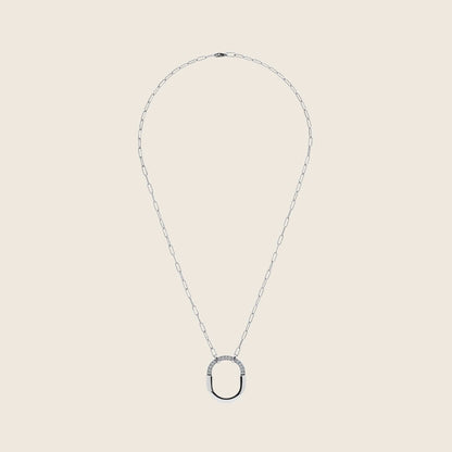 Tiffany & Co. Lock Necklace in White Gold with Diamonds 72342119