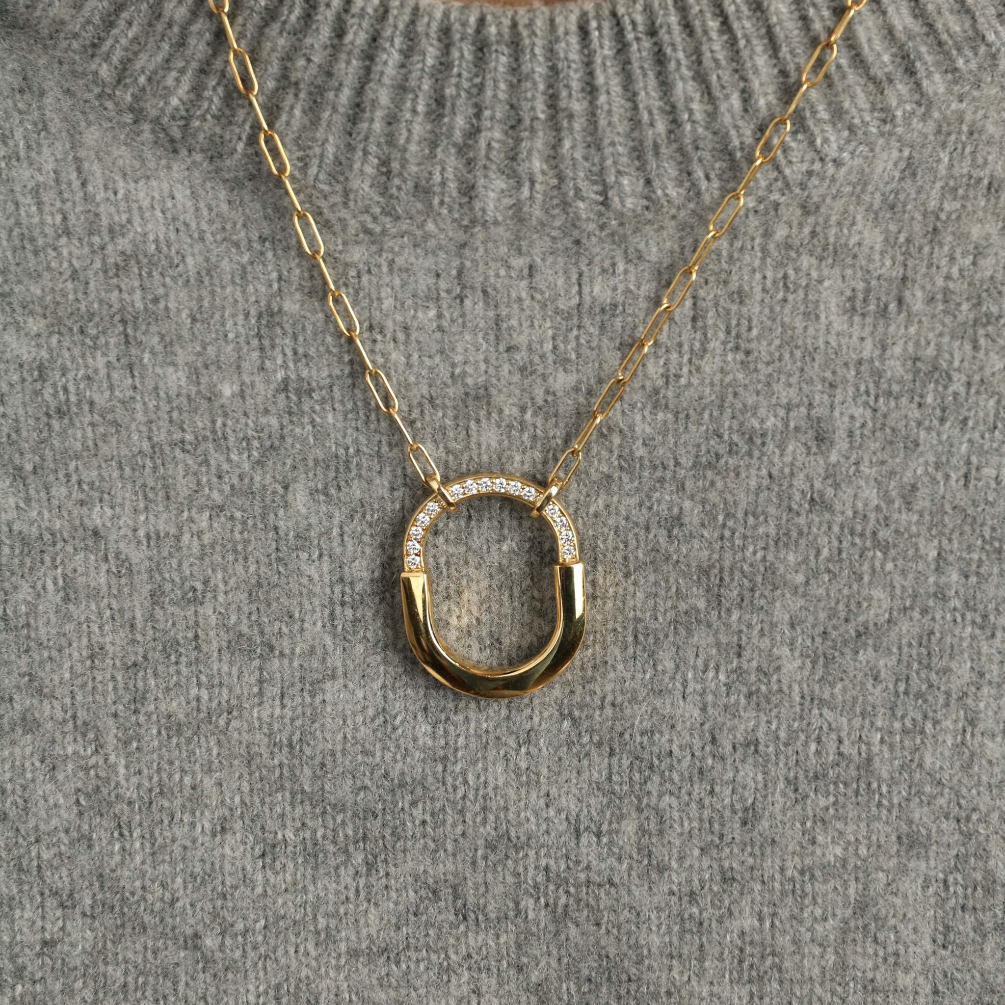 Tiffany & Co. Lock Necklace in Yellow Gold with Diamonds 72342135