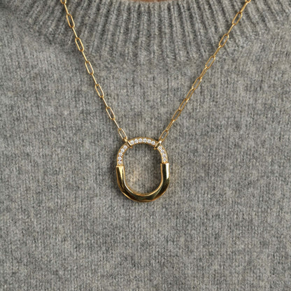 Tiffany & Co. Lock Necklace in Yellow Gold with Diamonds 72342135