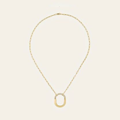 Tiffany & Co. Lock Necklace in Yellow Gold with Diamonds 72342135