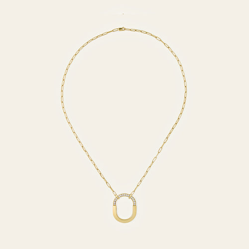 Tiffany & Co. Lock Necklace in Yellow Gold with Diamonds 72342135