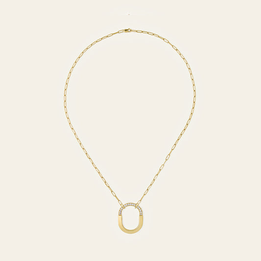 Tiffany & Co. Lock Necklace in Yellow Gold with Diamonds 72342135