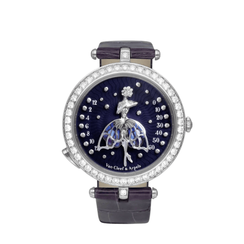 Van Cleef & Arpels Lady Arpels Ballerine Enchantee VCARO4F200 White God Enamel Diamond Dial Diamond Bezel