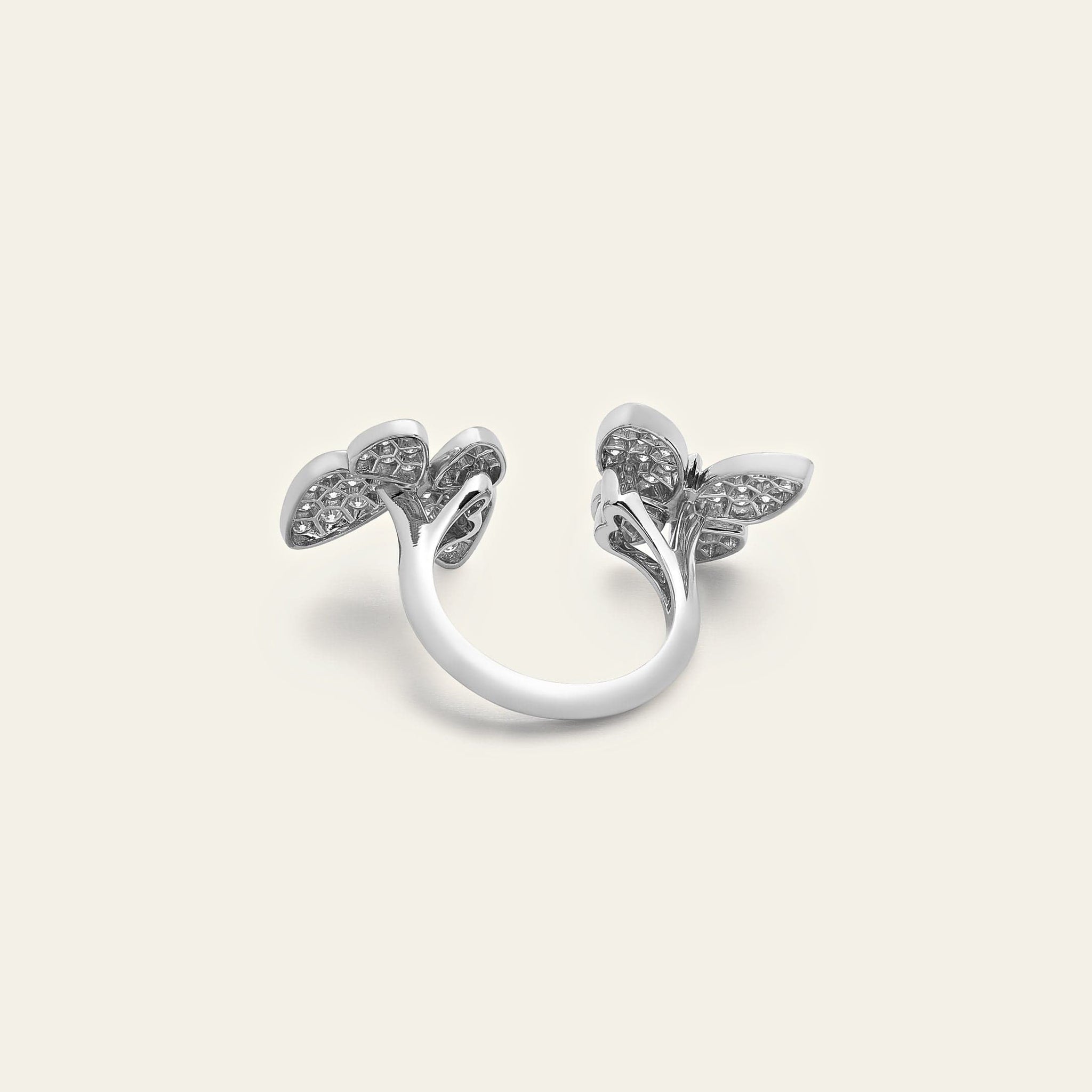 Van Cleef & Arpels Two Butterfly Between The Finger Ring