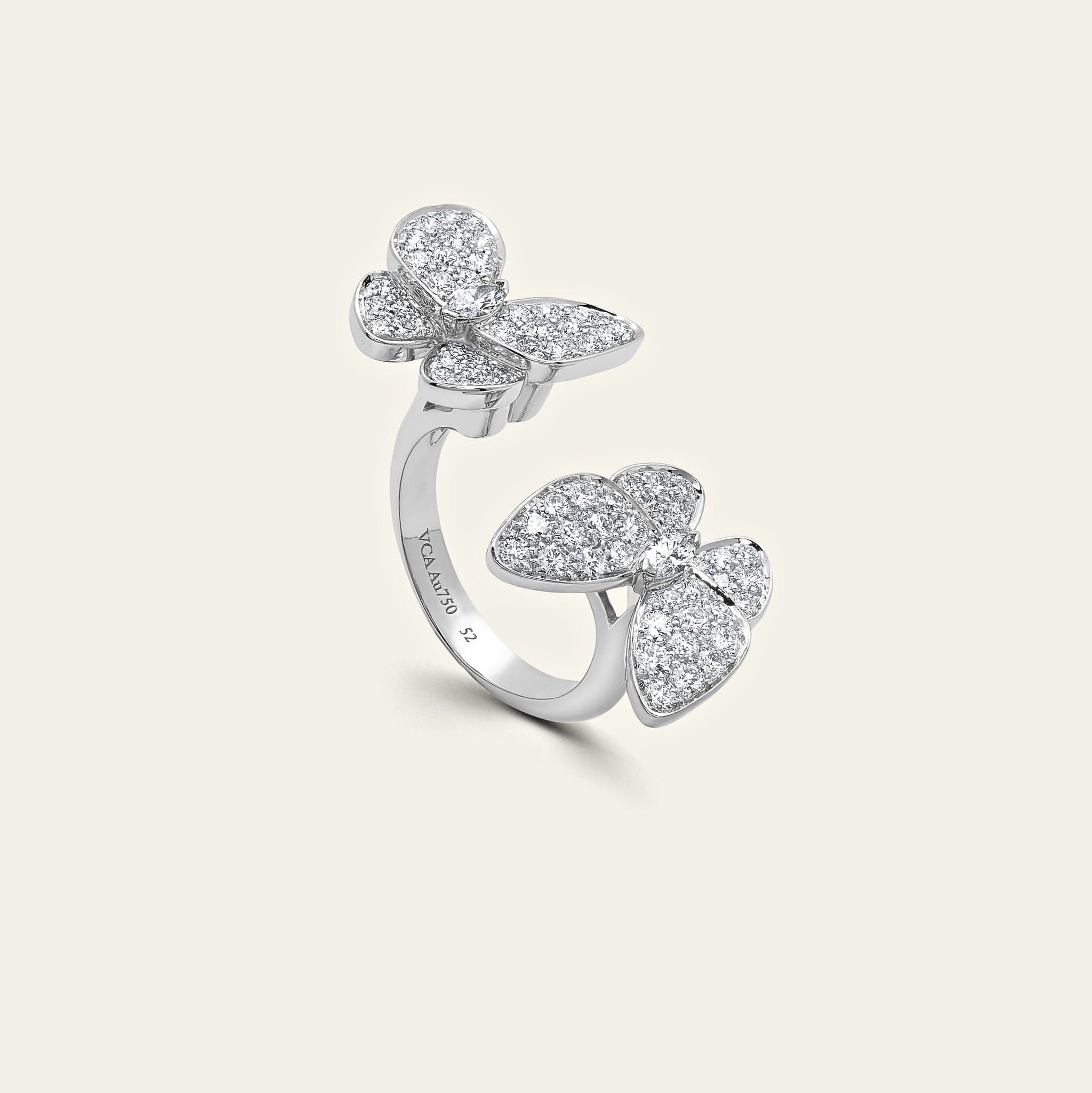 Van Cleef & Arpels Two Butterfly Between The Finger Ring