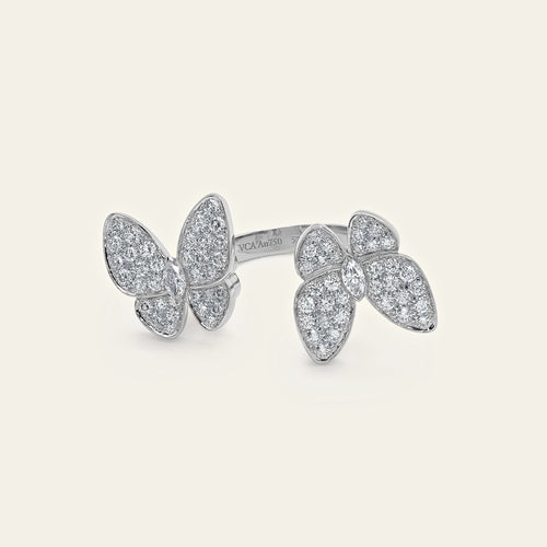 Van Cleef & Arpels Two Butterfly Between The Finger Ring