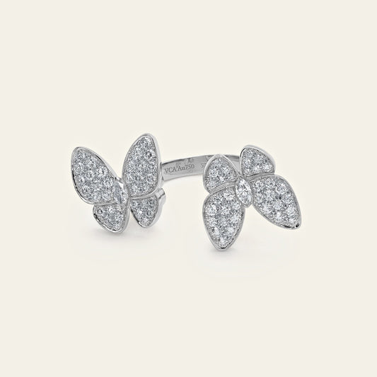 Van Cleef & Arpels Two Butterfly Between The Finger Ring